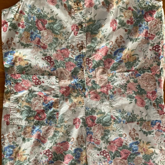 Vintage At Last & Company retro floral romper jumper/overalls - Picture 6 of 8